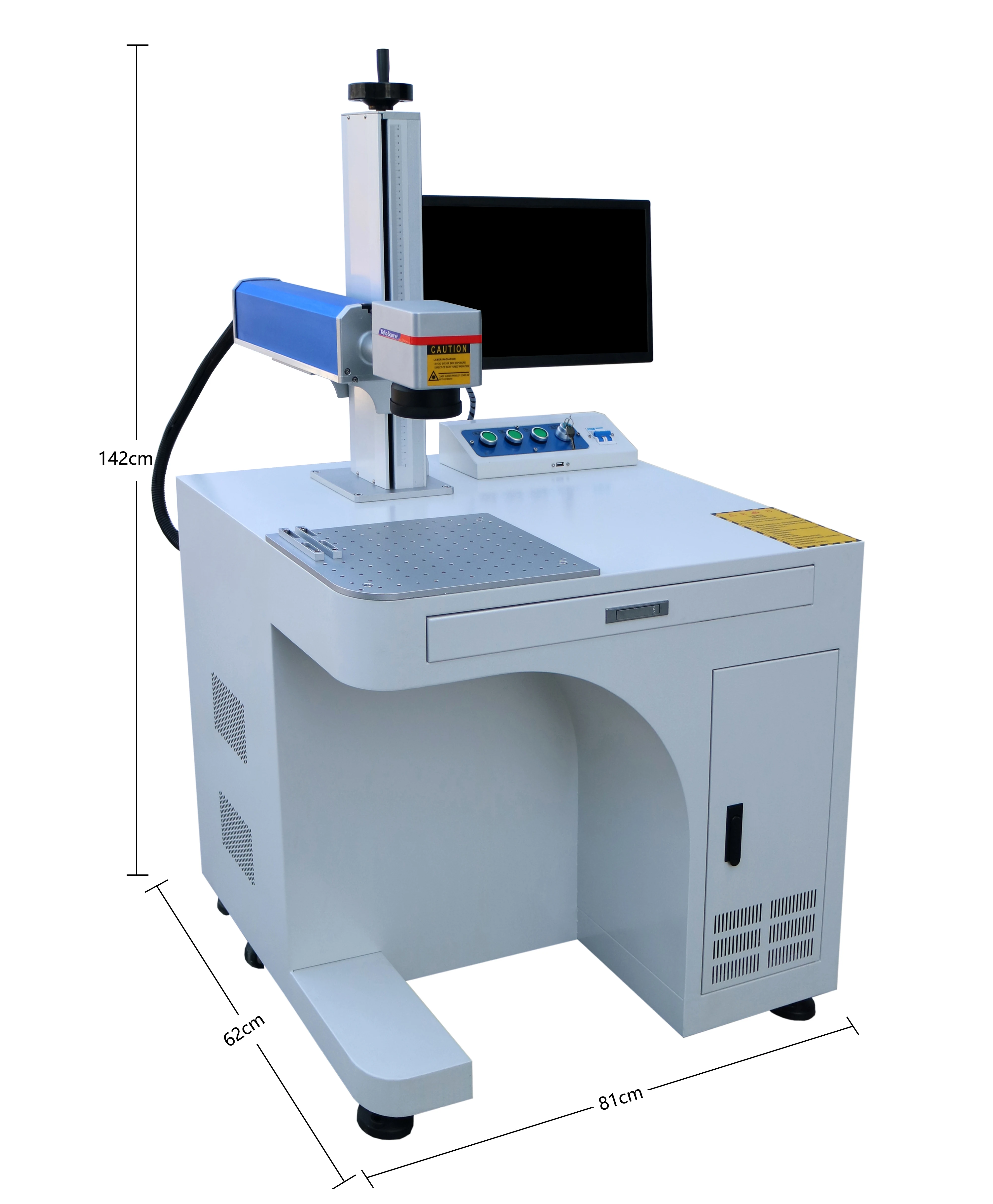 5W 10W 15W water cooling Desktop UV laser engraving machine with desk and computer