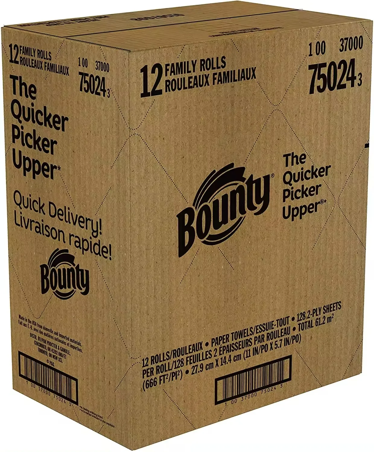 Best Price on Bountys Authentic Size 2-Ply Paper Towels White 12 Family Rolls | 30 Regulars Rolls for Bulk Buyers