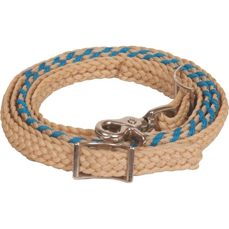 WHOLESALE MANUFACTURER EQUESTRIAN HORSE NYLON ROPE REINS RED COLOR COB-FULL-X-FULL CUSTOM FITTINGS & COLOR