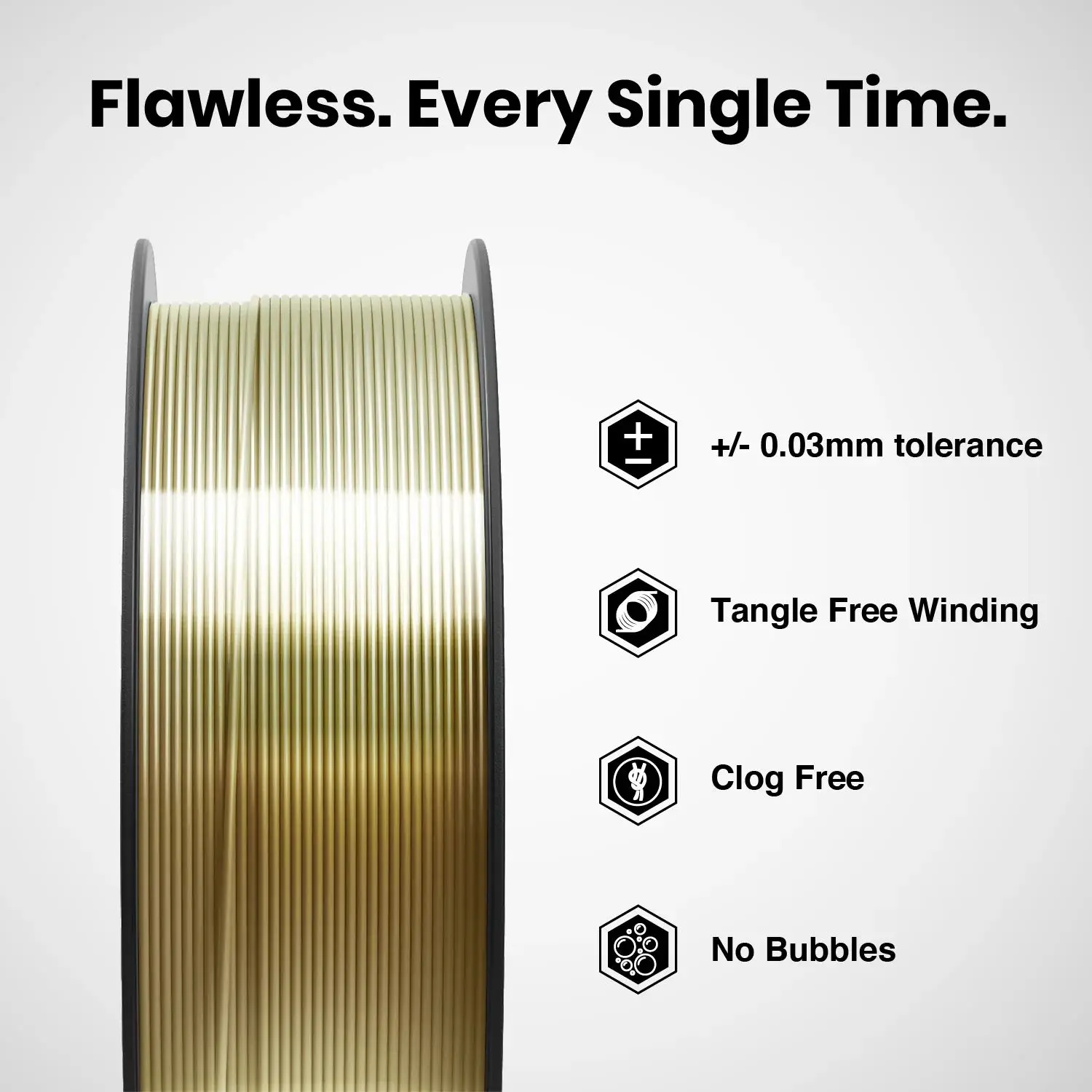 Factory Manufacture Silk Bronze PLA Filament 1.75mm 3D Printer Filament Available At Factory Price From Trusted Supplier