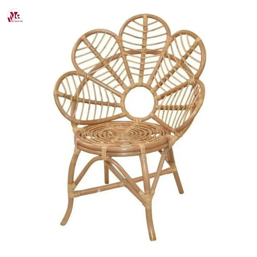 New kids chair Collection Cute Rattan Kid Chair Kids Baby Nursery Handmade Rattan Flower Chair made in Vietnam