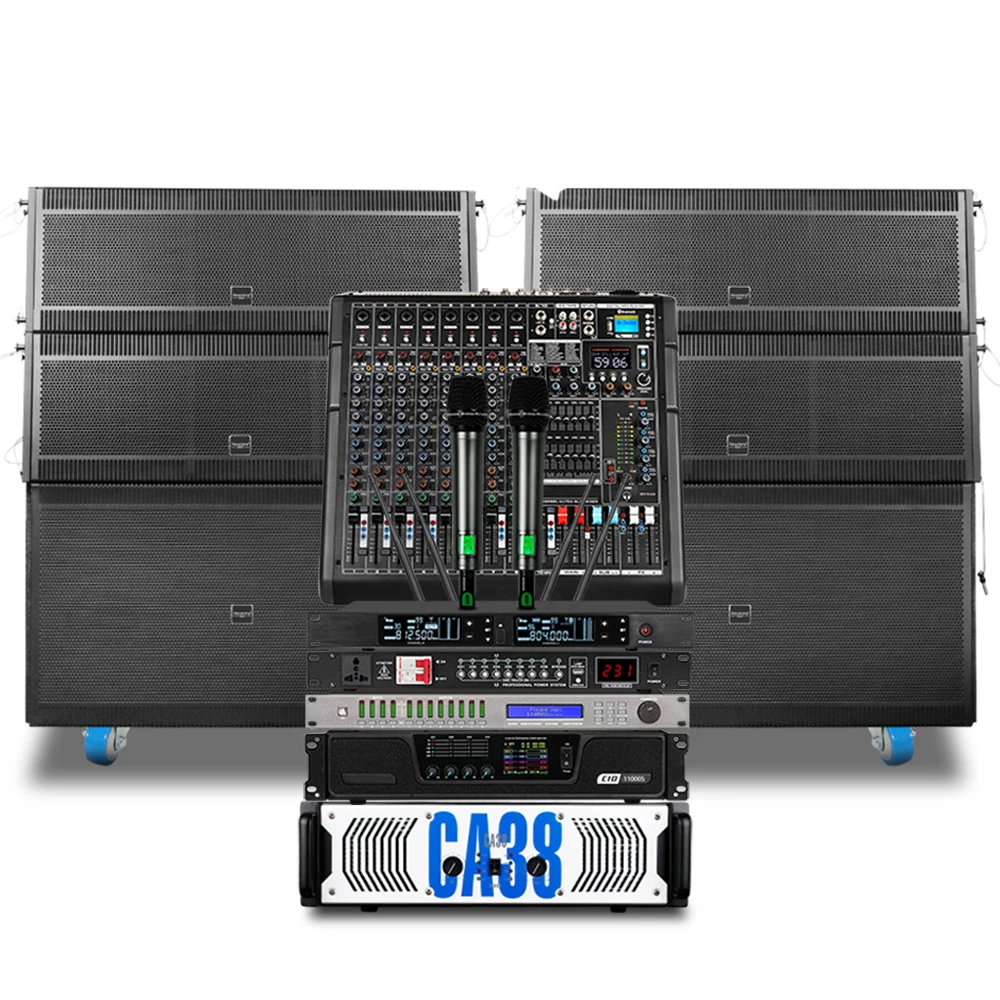 Biner L212 Dual 18-inch+Dual 12-inch speakers 1800W+1800W power amplifiers  Line Array Sound Equipment Speaker