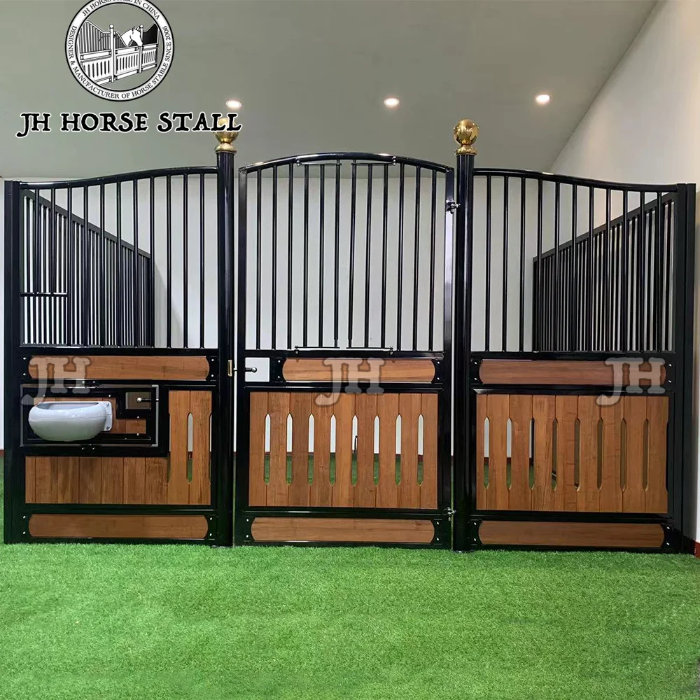 European style equestrian equine elegant wire mesh movable galvanized horse stable