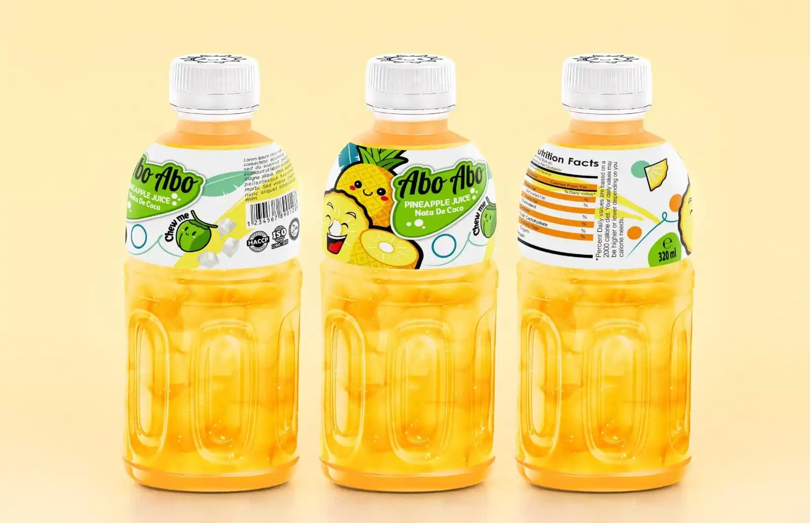 Бренд Abo Nata de Coco Ананасовый натуральный фруктовый сок от вьетнамского производителя упаковка для бутылок
