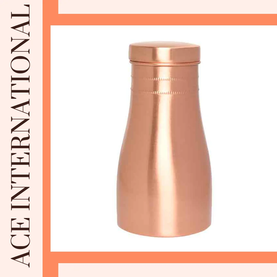 Best Seller Pure Copper Bedside Carafe with Plain Designed and 1.5 Liter Size For Sale By Indian Exporters