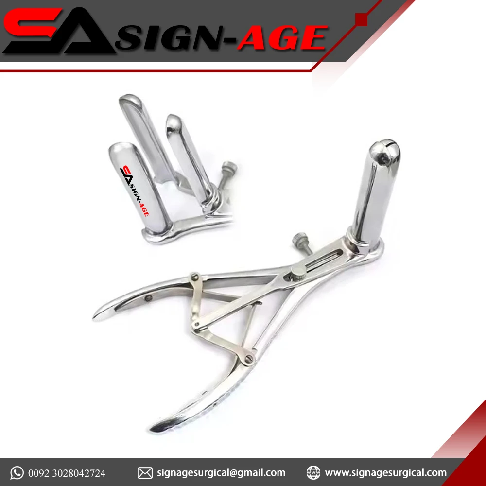 CE Approved Top Rated Stainless Steel 3 Prong Mathieu Anal Vaginal Rectal Rectum Medical Exam Speculum By Sign-Age Surgical