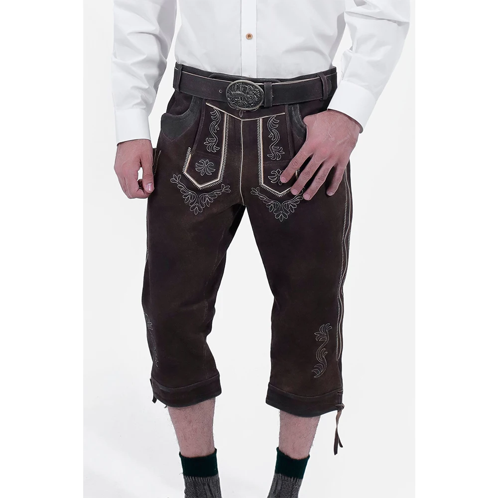 Повседневная средняя талия в американском стиле новейший дизайн Oktoberfest баварский бундхосен премиум качества из натуральной кожи