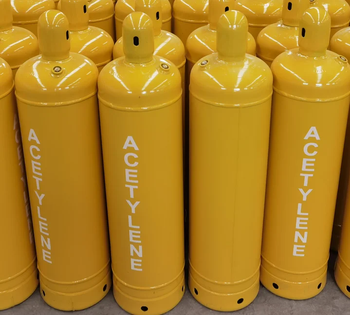 Китайская фабрика промышленный газ 40-литровые ацетиленовые цилиндры высокой чистоты лабораторный класс 99.5% газовый ацетиленовый флакон C2h2