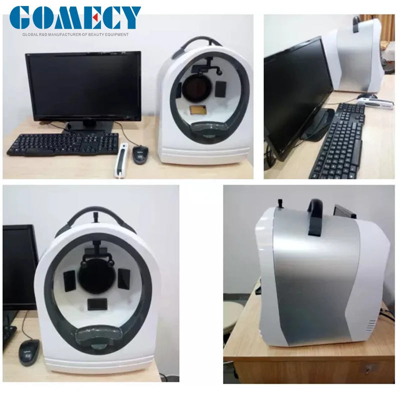 2022 Facial Skin Scanner Diagnostic Analyzer Analysis Mirror Machine Portable magic Mirror 3D Skin Analyzer Skin Analyzer Stand