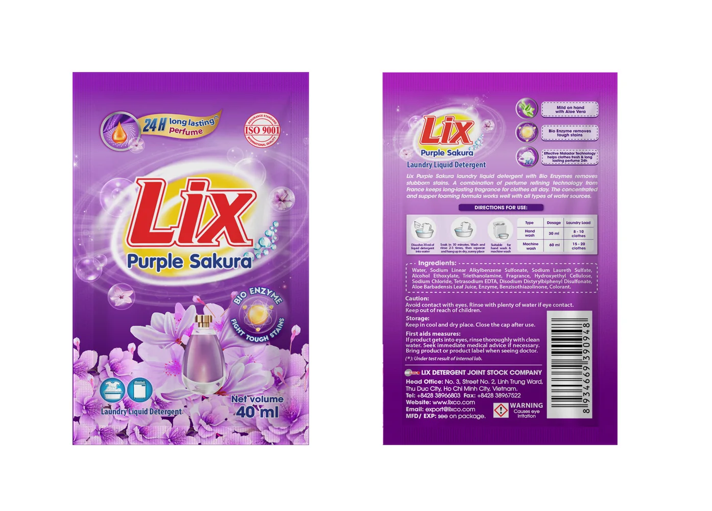 LIX 3KG PINK SAKURA LAUNDRY DETERGENT/ OEM LAUNDRY LIQUID/ SACHET 40ML PINK SAKURA LAUNDRY DETERGENT