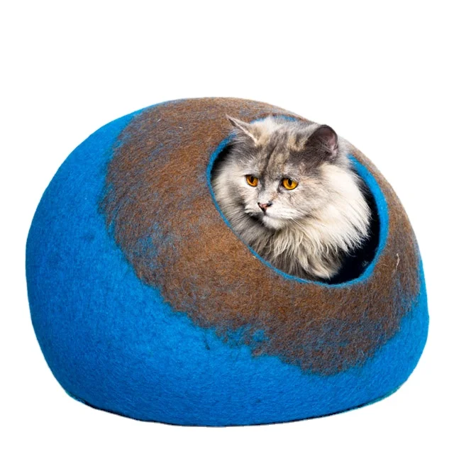 Оптовая продажа экологически чистая мягкая пещера для кошек ручной работы сделано в Непале 100% Новая Зеландия лидер продаж на Amazon популярный товар