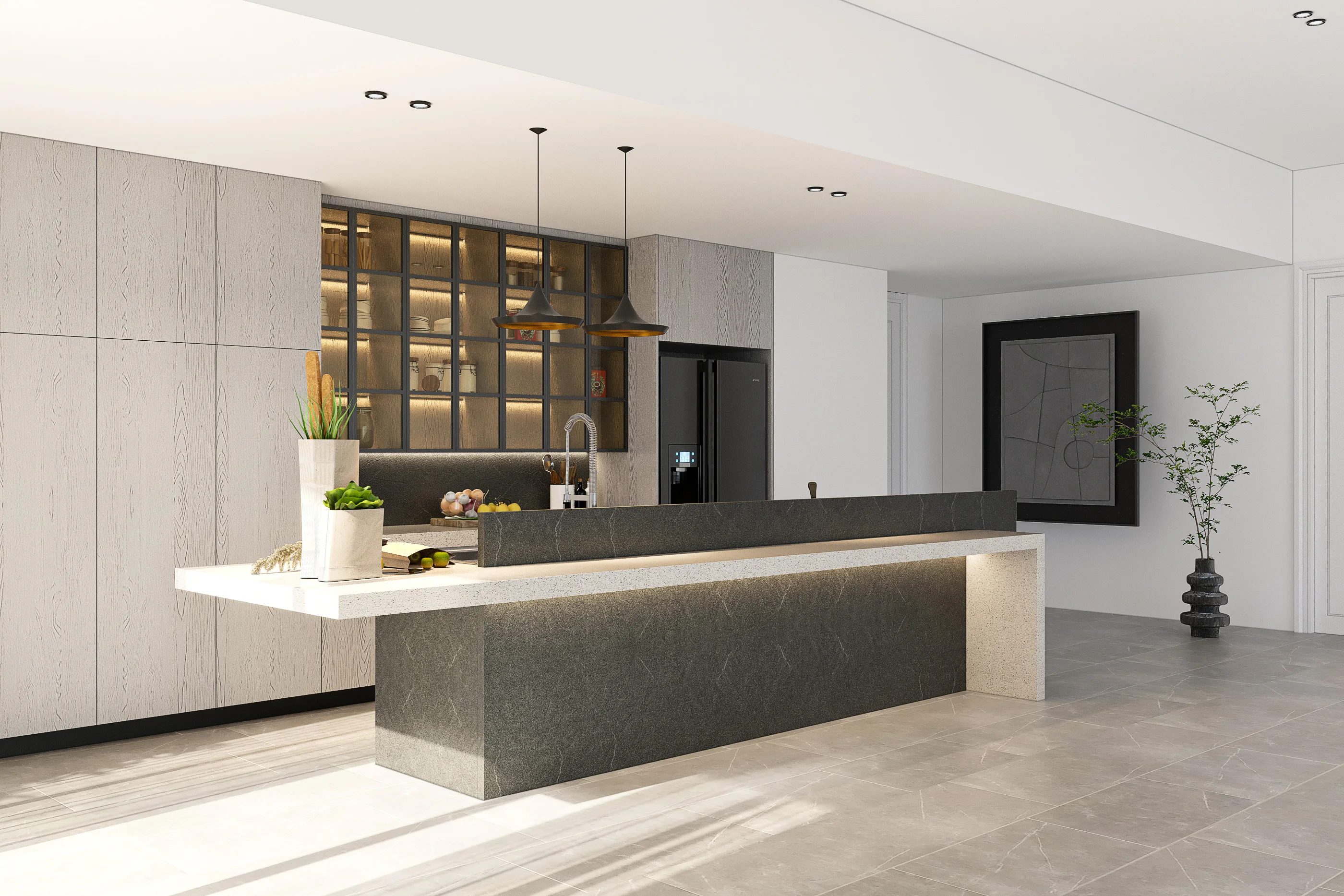 Customizable Factory Price Complete Modern Design Italian Kitchen Cabinets