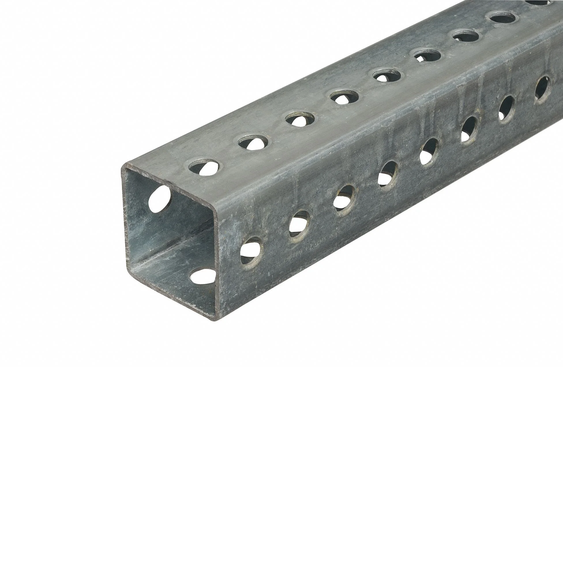 Galvanized Steel Perforated Road Warning Square Sign Post Traffic