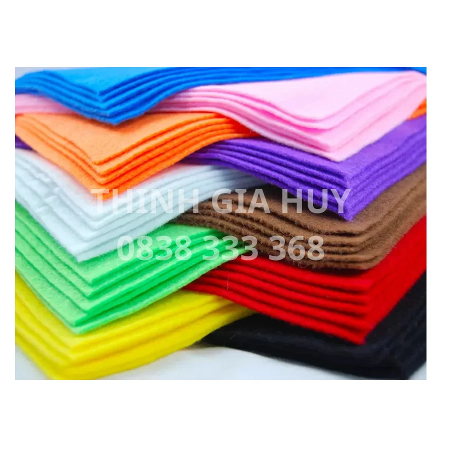 Sustainable Breathable Needle Punched Waterproof Premium Garment/Tennis Materials 100% Polyester Plain Texture Felt from Vietnam