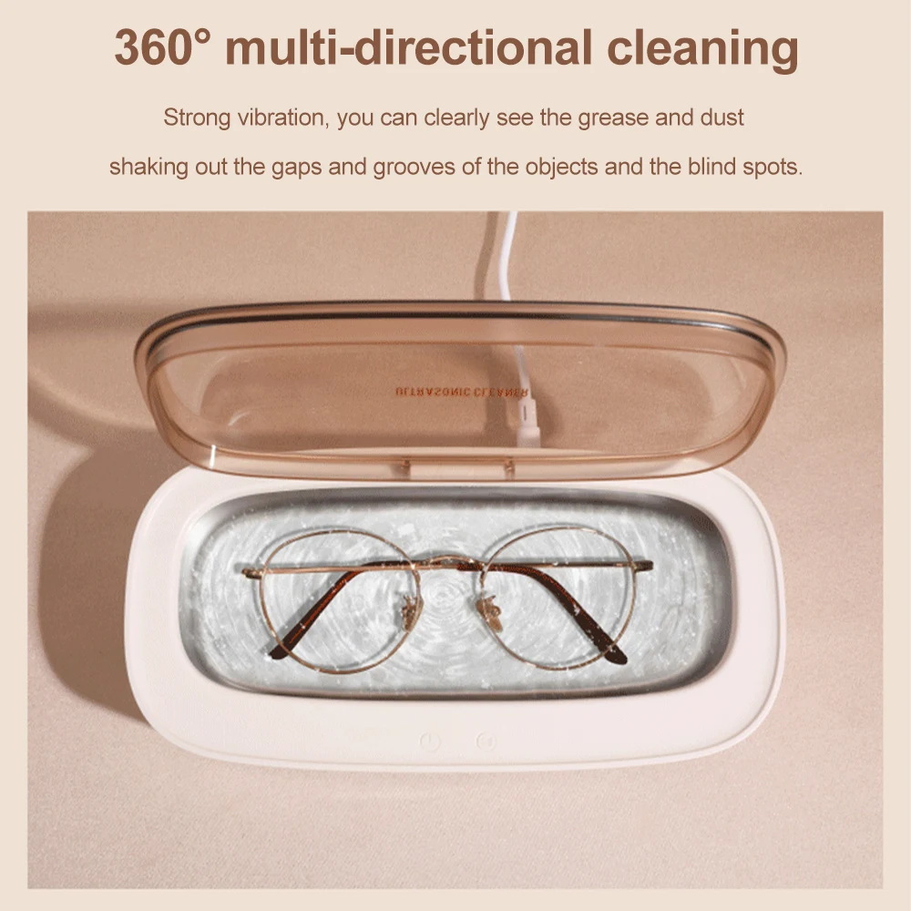 Ultrasonic cleaning machine household small glasses cleaning machine braces jewelry watch cleaner