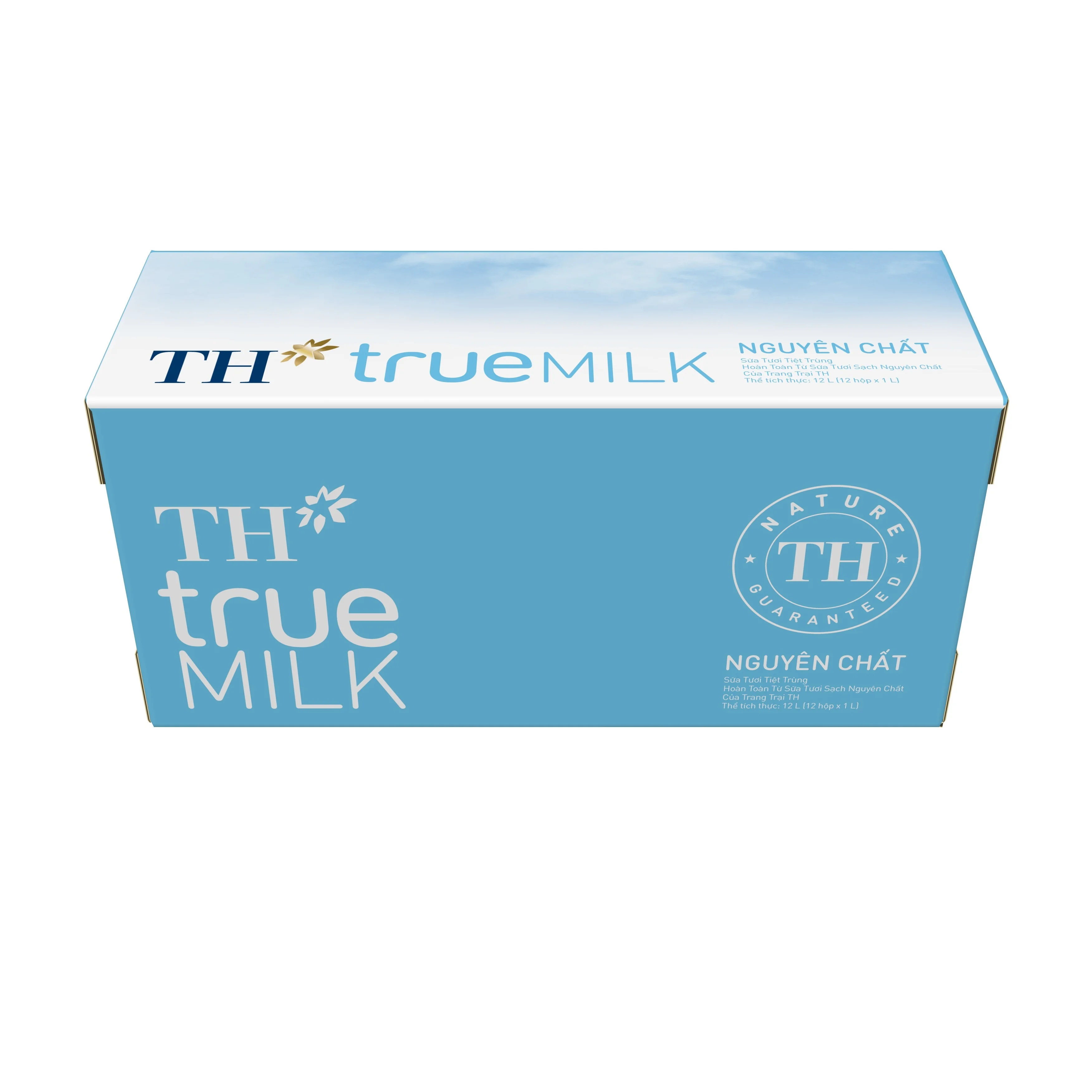 TH True Milk UHT Pure Fresh Milk 1000ml Natural Sweetness Direct Use Box Packaging Sterilized Whole Milk