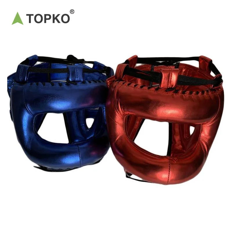 TOPKO High Quality Guards Helmet Face Protection Kick Boxing Headgear Protector for Unisex Boxing Helmet