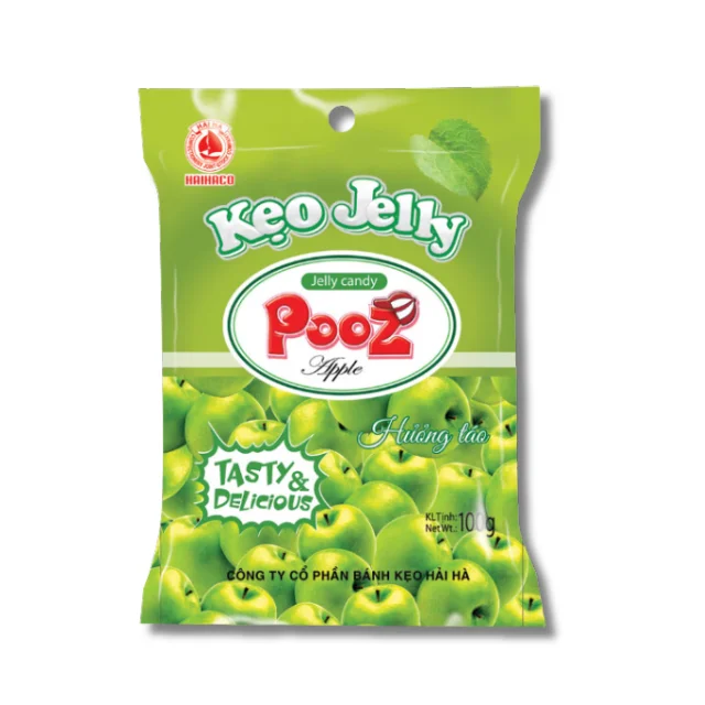 Wholesale fruit flavor sweet APPLE flavor POOZ jelly candy from HaiHaCo since 1060