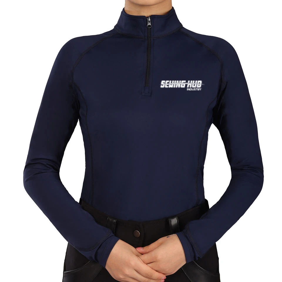 Direct Sale Clothing High Quality Ladies Racing Competition Shirts Customize Long Sleeve Horse Riding Tops for Women