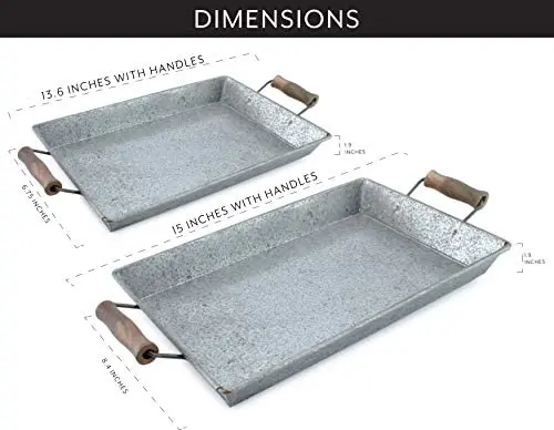 Decorative tray Galvanized tray Metal serving tray Rustic tray Wedding Party Decoration Serving Tray