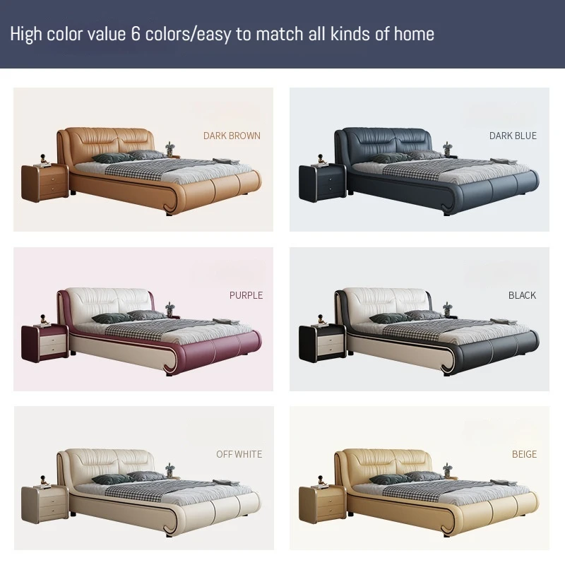 KEHUI мебель для спальни гостей футуристическая Ночная стойка винтажная кожаная Многофункциональная Мебель кровать