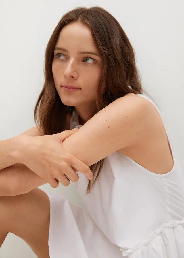 Dropshipping OEM 100% Cotton Designer Crew Neck Sleeveless Fashion Casual Short Dress for Women