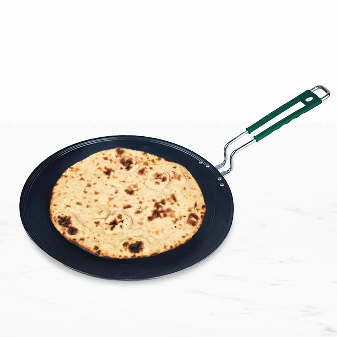25cm Iron Tawa With Wooden Handle Roti chapati Cooking Utensil kitchen Pan Home Hotel Kitchen ultimate Quality Iron Tawa