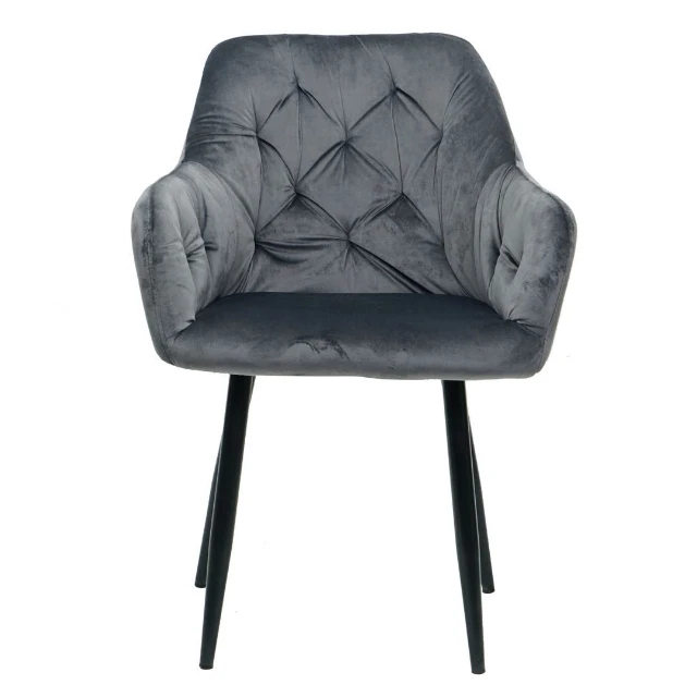 Wholesale Modern Design Upholstered Restaurant Furniture Velvet Fabric Dining Chairs with Metal Legs