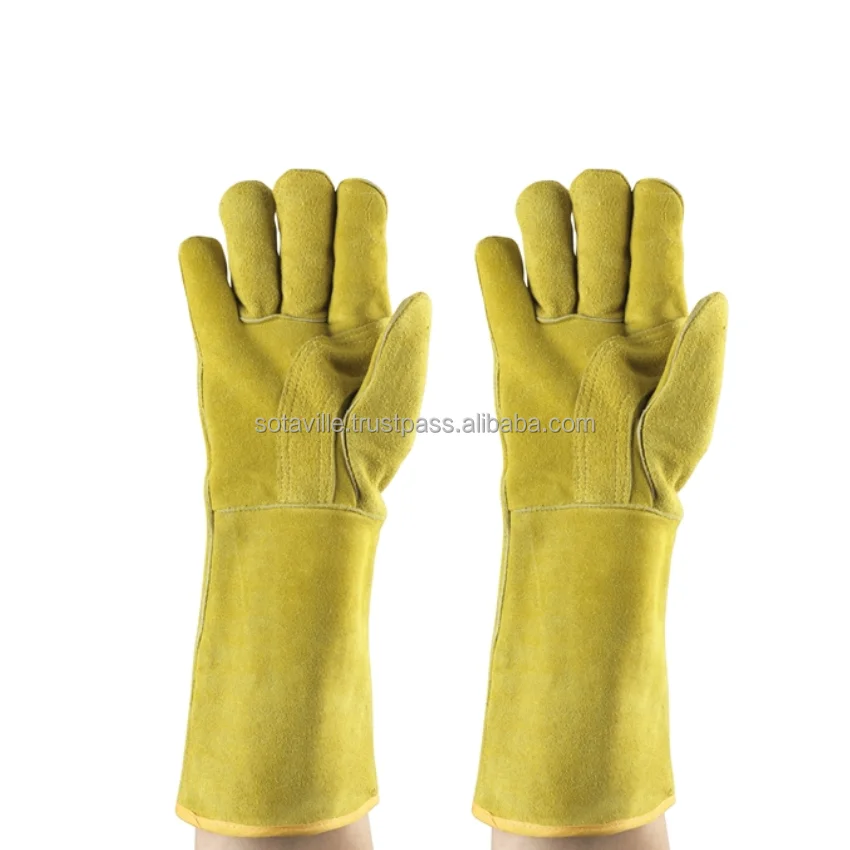 Best Price long-cuff gloves with cotton liner, three-dimensional thumb design heat resistance hand gloves gloves from Vietnam