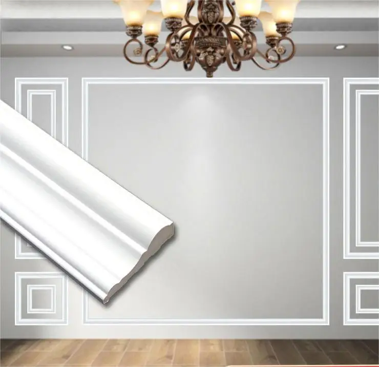 Hot Sale high quality  applies to bedroom decoration molding Cornice Crown Moulding white skirting board