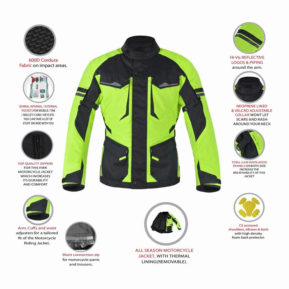 Wholesale Bike Racing Cardura Jackets With Reflective Tapes Top Quality Cardura Coats