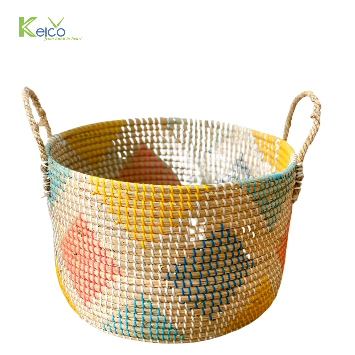 2023 Innovative Products Natural Seagrass Laundry Basket Dirty Clothes Laundry Basket Handle Storage Basket  From Keico Vietnam