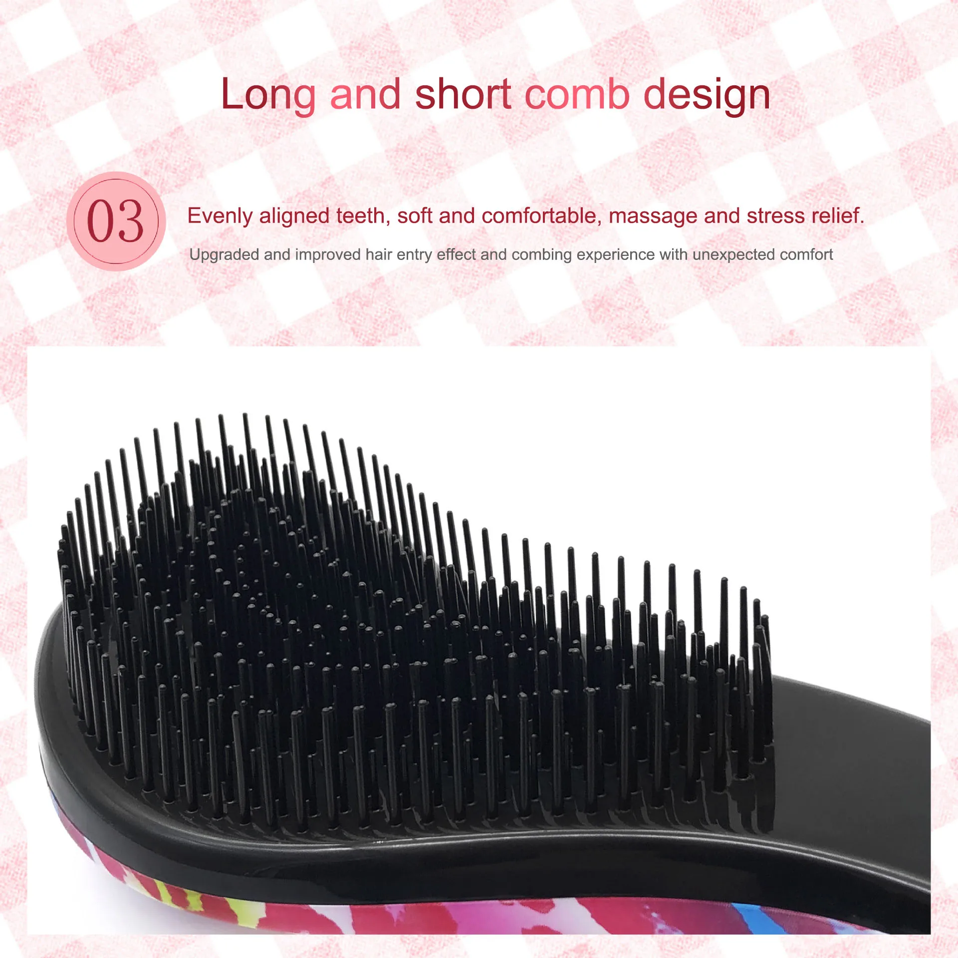 Airbag Massage Comb for Baby Girls Anti-knot TT Hair Brush Children Air Cushion Combs Sequin Plastic Hairdressing Hair Brushes