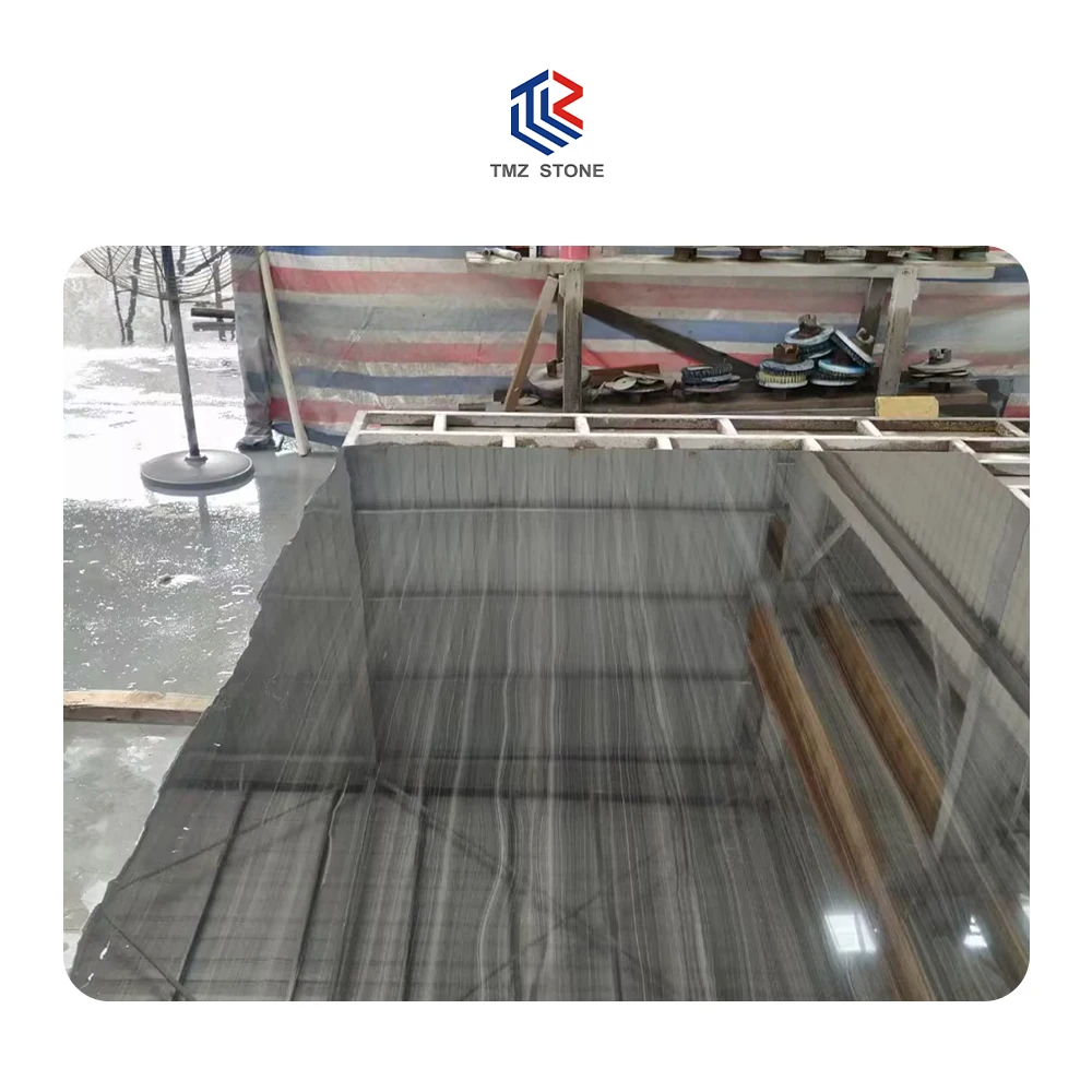 TMZ ODM OEM Manufactory Glazed Natural Ebony Black Marble slabs for kitchen countertop and floor cut to size