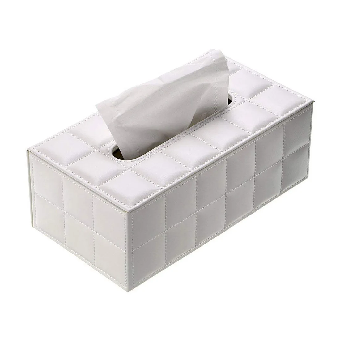2024 Leather Luxury Waterproof Custom Fabric Pu Leather Holder Paper Tissue Box Cover Holder