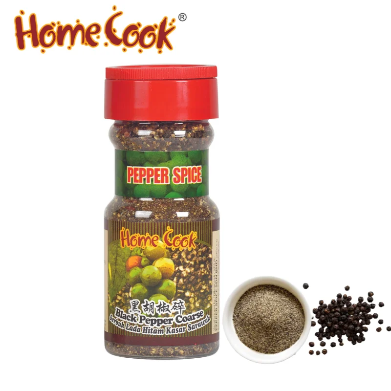 Cheap Price Best Certified Factory Premium Coarse Black Pepper 70g Mild Aroma Black Pepper Export Standard Seasoning Condiment