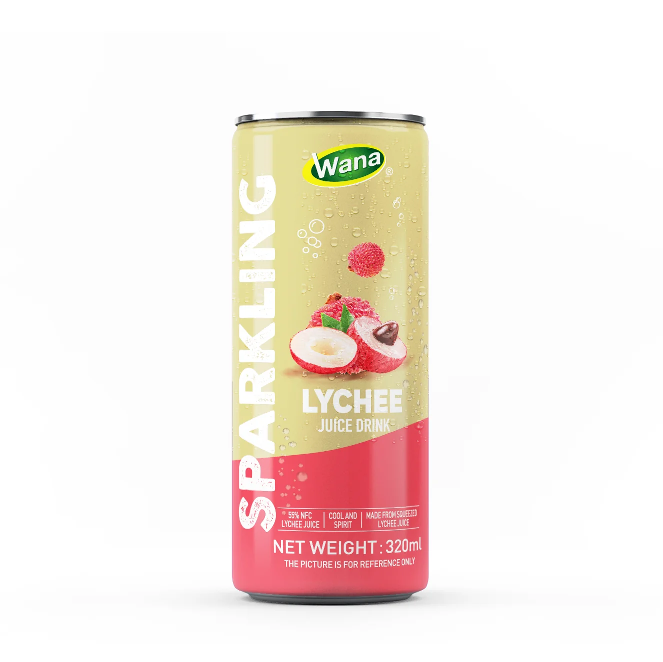 Wholesaler OEM Sparkling Lychee Juice Drink 320ml Alu Can from Vietnam Beverage Manufacturer Fruit & Vegetable Juice