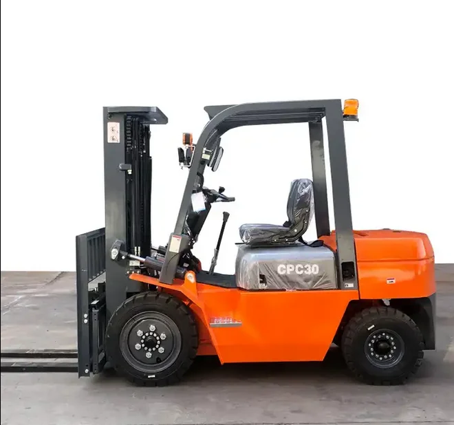Used 1.5Ton to 6 Ton Diesel Outdoor Forklift with 4X4 4WD 3 Stage Mast All-Rough Terrain for Off-Road Car Shipping