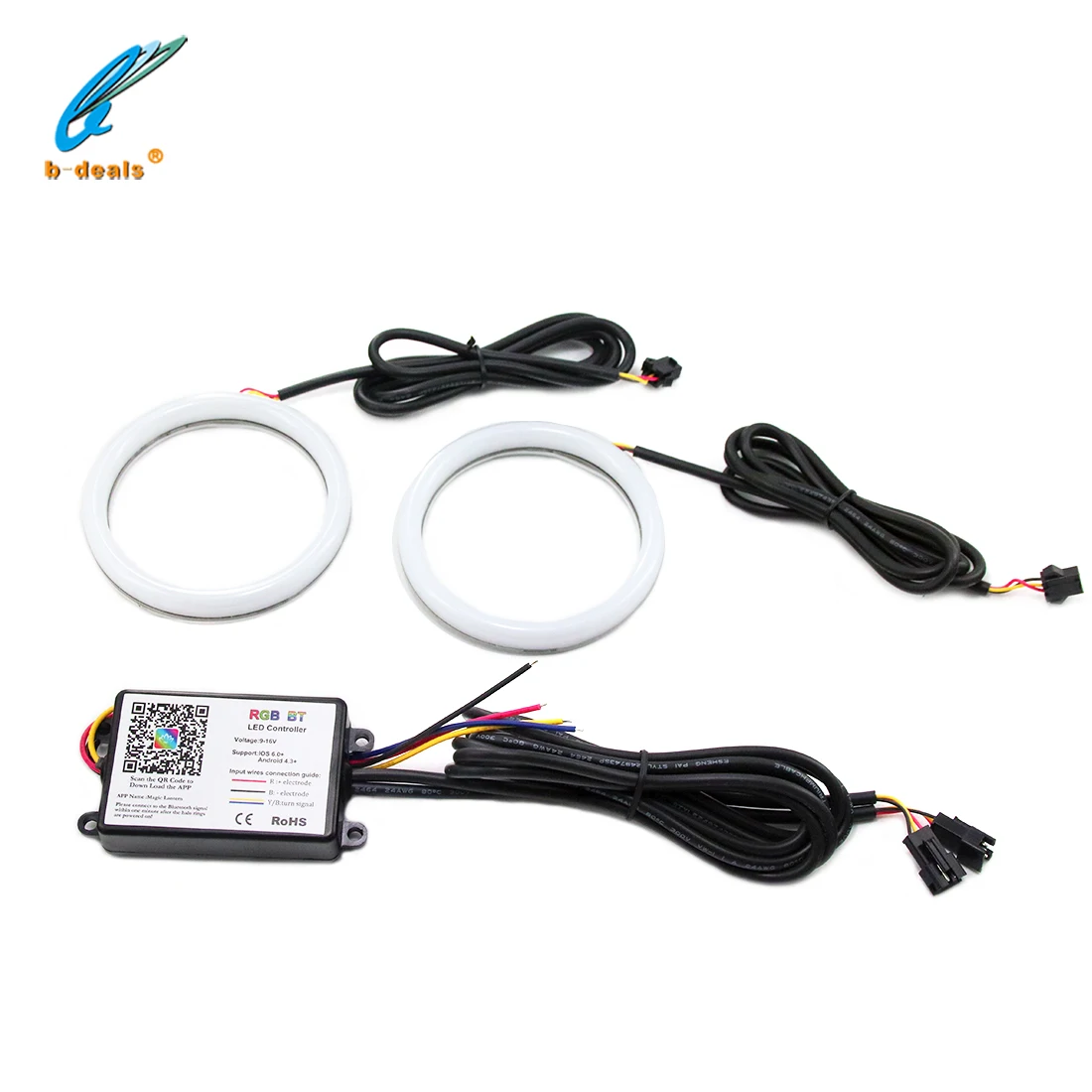 70mm 80mm 90mm 100mm SRGBA Halos Kits Flow Series Angel Eyes with Amber Turn Signal