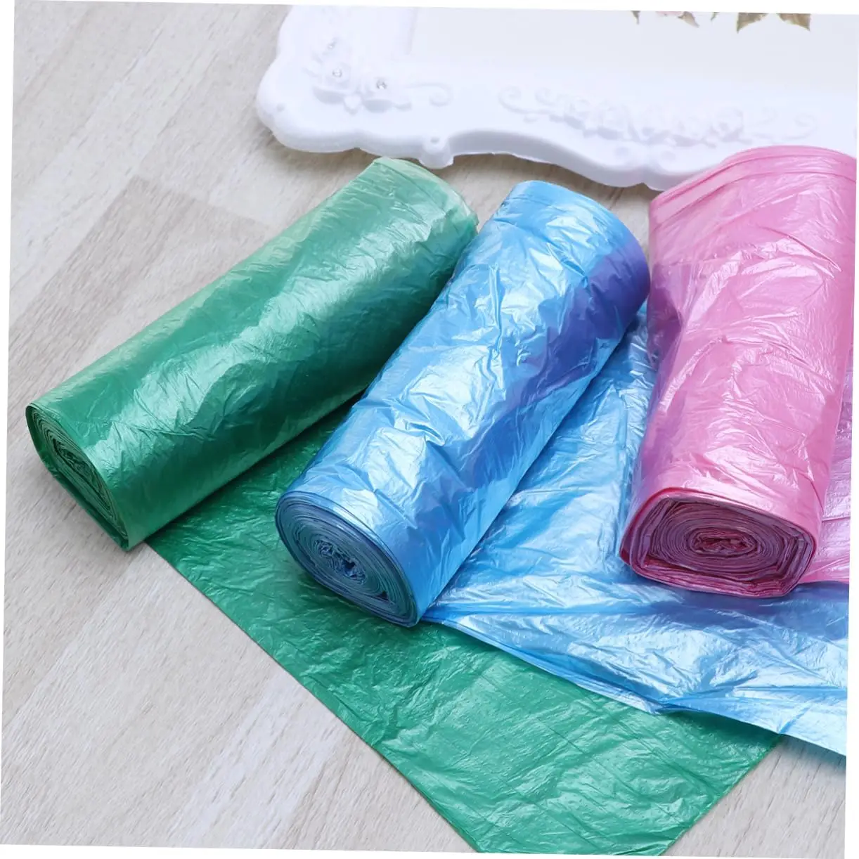 Индивидуальный дизайн кухонные мешки для мусора рулон LDPE/HDPE полиэтиленовые цветные на рулоне индивидуальные печатные пластиковые пакеты