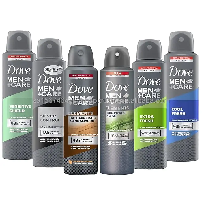 Dove Men + Care сухой спрей антиперспирант дезодорант 150 мл Упаковка из 6 смешанных запахов 5 унц (упаковка 6) 30 унц.