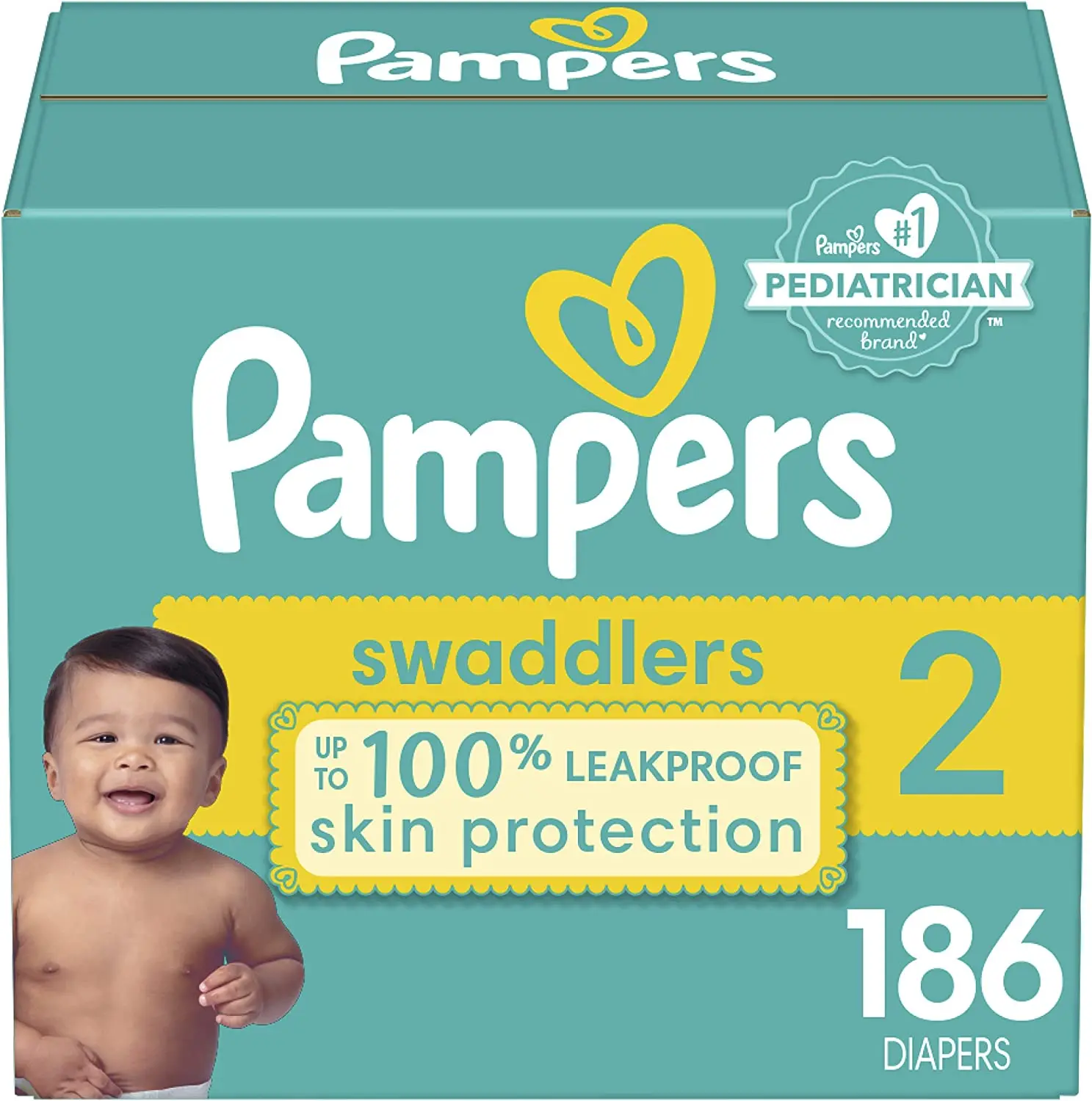 Best Genuine Authentic Pampersing Swaddlers Disposable Baby Diapers New Size 2 and 186 Counts Available at wholesale