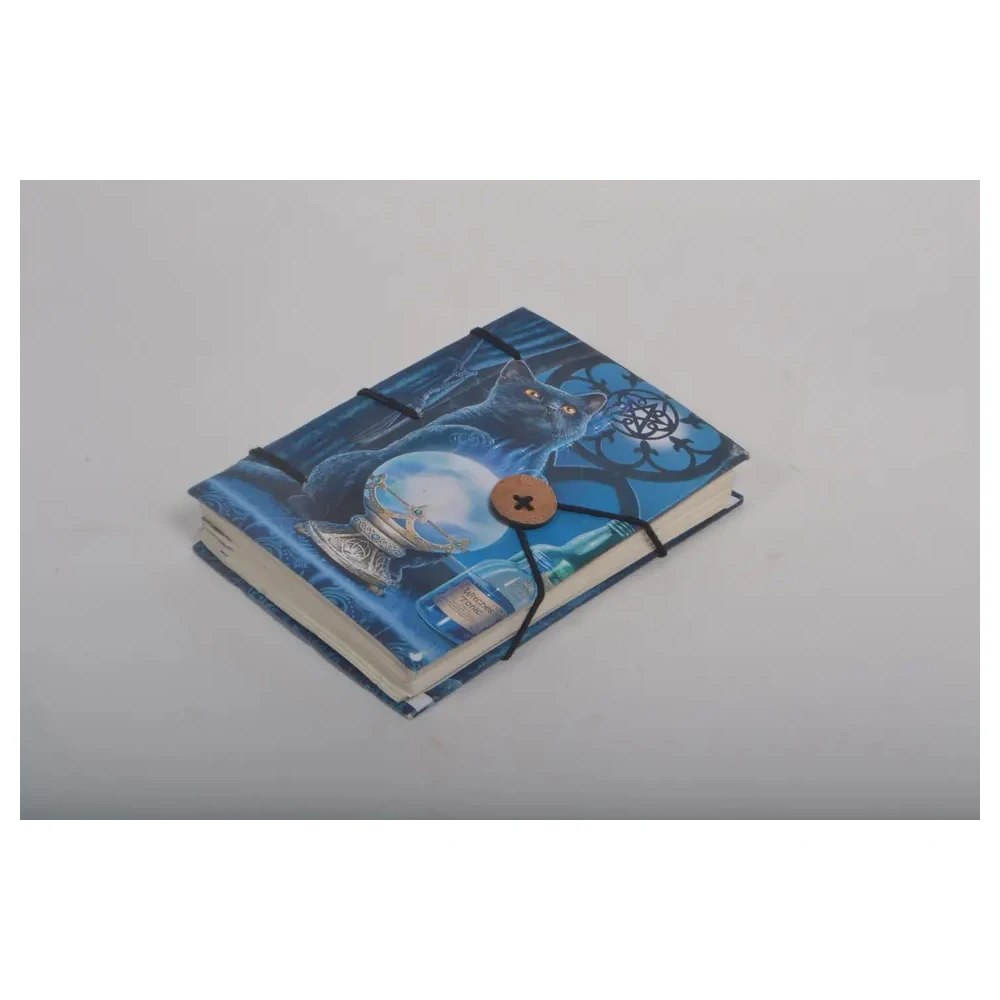 New Cat Printed Vintage Journal With Decor Book Of Shadows Goddess Witchcraft Spell Of Shadows Leather Journal