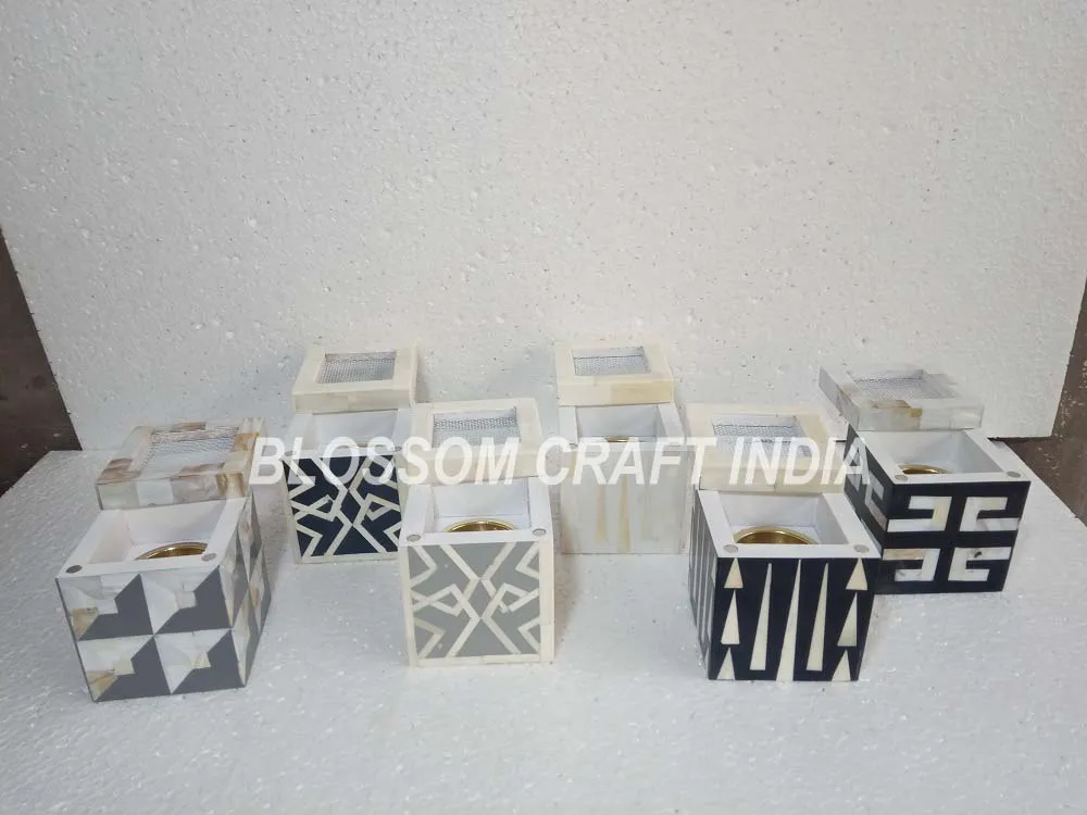 Indian Handmade Mother of Pearl inlay Bone inlay incense Arabic burner Mubkhar Resin Burner for Gift