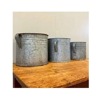 Factory Direct Sell Outdoor Galvanized Iron Bucket Flower Simulation Flower Bucket Custom Succulent Bucket