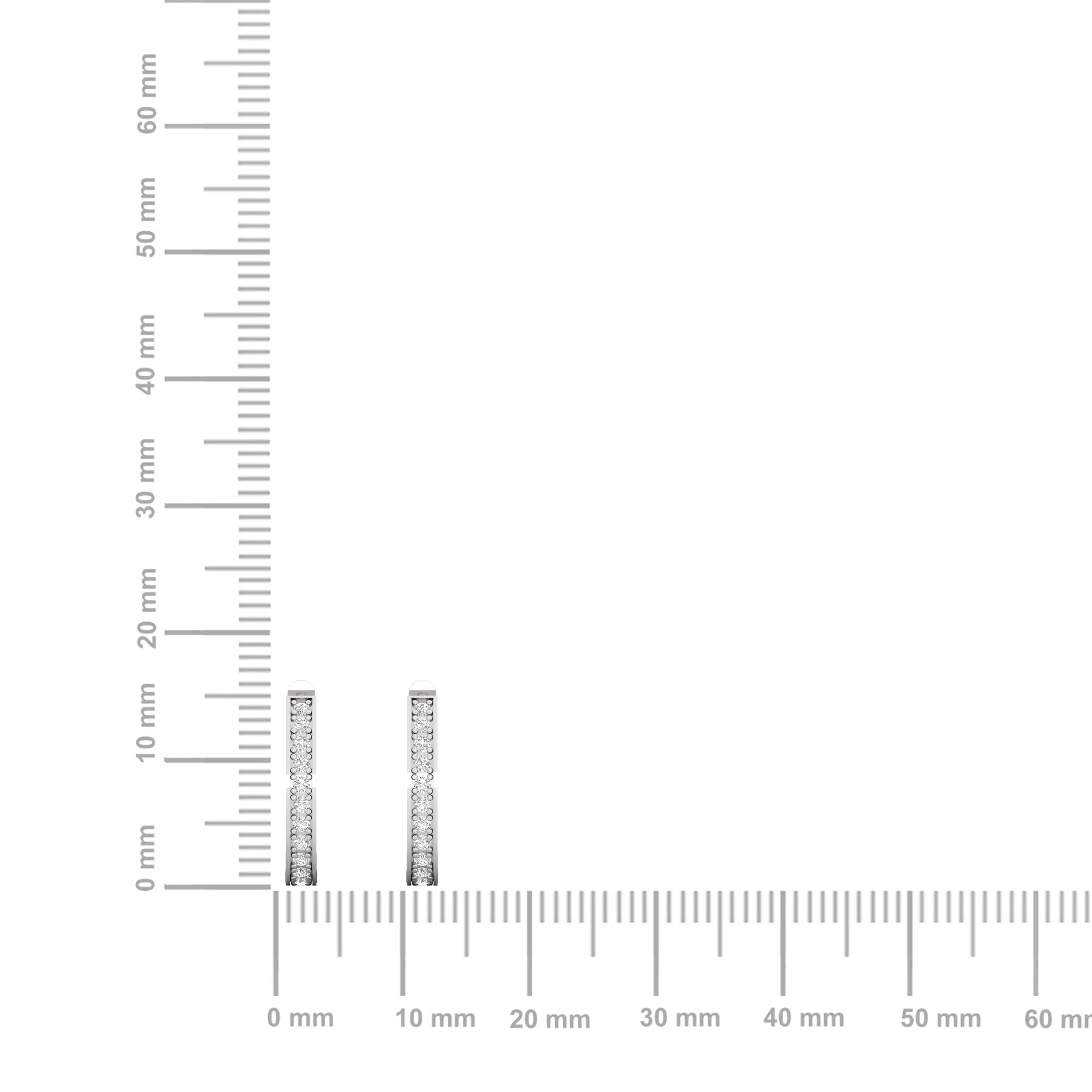 High Quality 0.58CT Round Cut Diamond 14k Solid Gold Hoop Earrings with Latest Designed Hoop Earrings For Sale