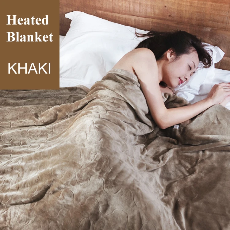 Custom Machine Washable Soft Flannel Fleece Electric Heated Blanket Heated Mattress with Temperature and Timing Controller
