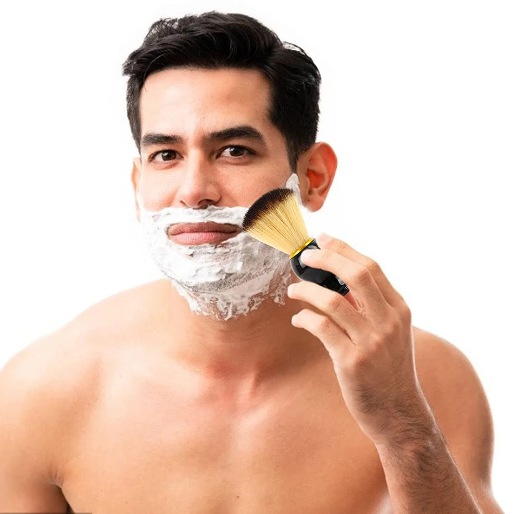 Men Shaving Brush Best Hair Shave Nylon Handle Barber Hair Shaving Brush Badger Shaving Brush