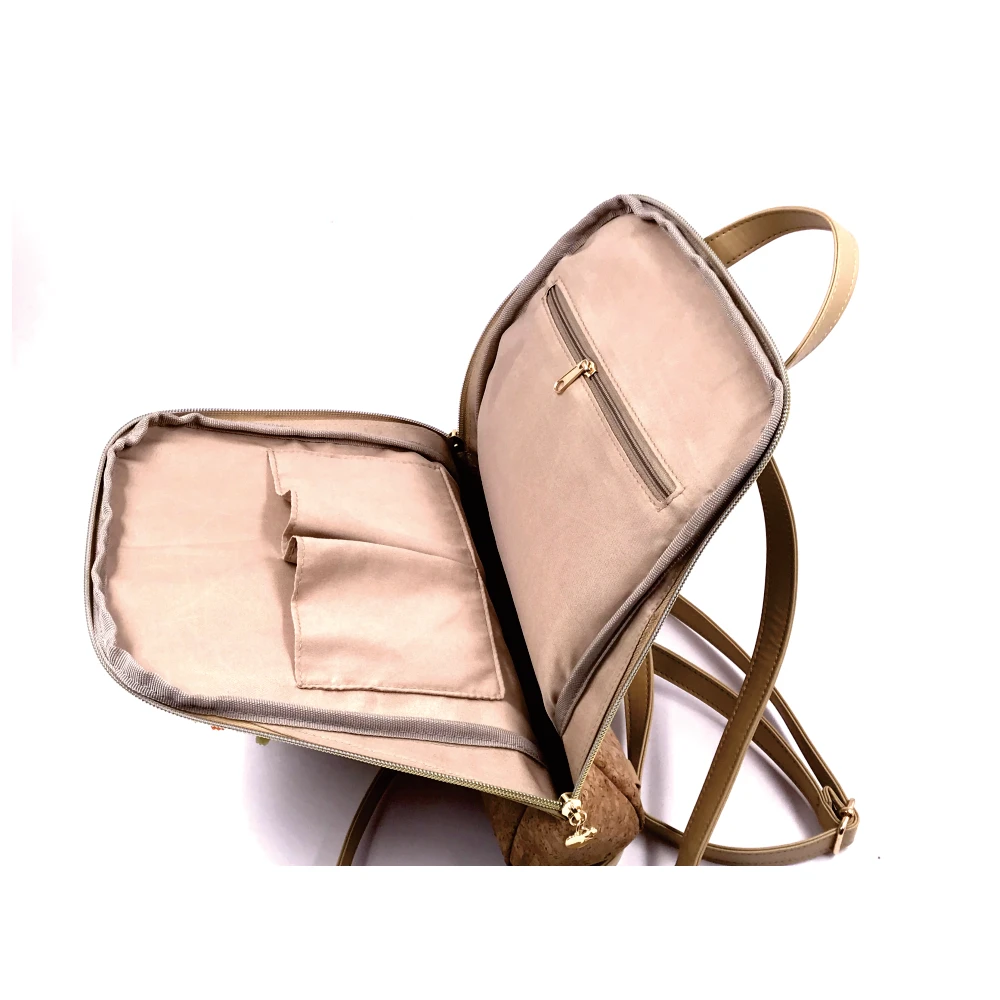 Backpack Women Backpack High Quality Leather Cork Bag Fashion Casual Bag with OEM logo