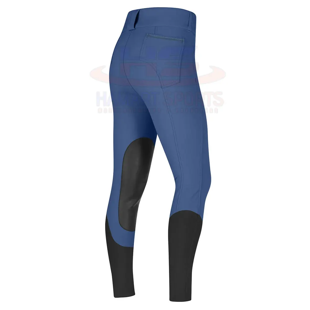 OEM Services Synthetic Leather Knee Patch Riding Tights Factory Made Women Synthetic Leather Knee Patch Riding Tights